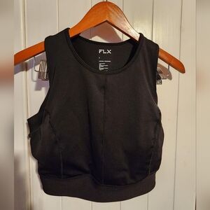 FLX Black Sports Bra Size L